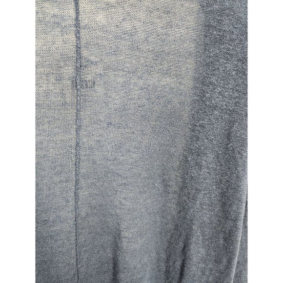 Pure Jill Women's Sz. M Navy Blue Linen Blend Long Line Open Front Cardigan NWT - Picture 6 of 6